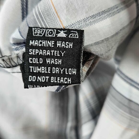 Various Artists Short Sleeve Plaid Shirt Pearl Snap - Medium - Picture 9 of 11